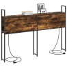 Headboard de Rangement avec Station de Charge Chêne fumé 583869583869