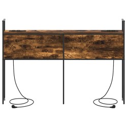 Headboard de Rangement avec Station de Charge Chêne fumé 583869583869