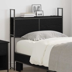 Headboard de Rangement avec Station de Charge Chêne noir 583870583870