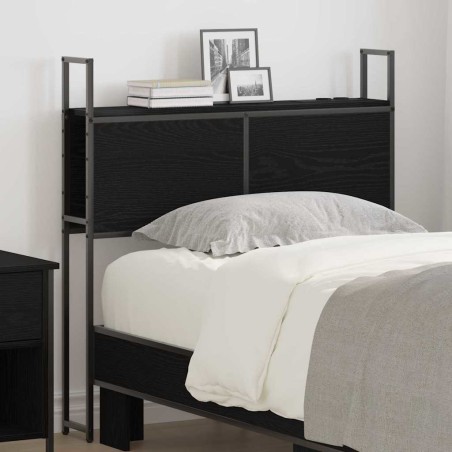 Headboard de Rangement avec Station de Charge Chêne noir 583870583870