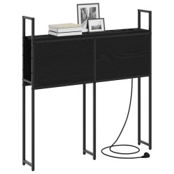 Headboard de Rangement avec Station de Charge Chêne noir 583870583870