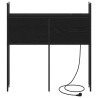 Headboard de Rangement avec Station de Charge Chêne noir 583870583870