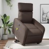 Fauteuil inclinable de massage électrique marron similicuir 583871583871