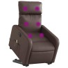 Fauteuil inclinable de massage électrique marron similicuir 583871583871