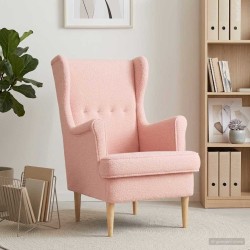 Fauteuil Rose Bouclé 583873583873