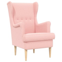 Fauteuil Rose Bouclé 583873583873