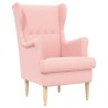 Fauteuil Rose Bouclé 583873583873