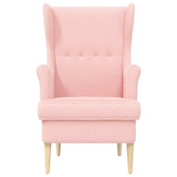 Fauteuil Rose Bouclé 583873583873