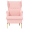 Fauteuil Rose Bouclé 583873583873