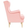 Fauteuil Rose Bouclé 583873583873