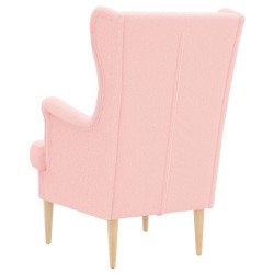 Fauteuil Rose Bouclé 583873583873