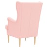 Fauteuil Rose Bouclé 583873583873