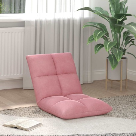 Fauteuil de sol ajustable Rose Velours 583875583875