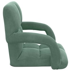 Fauteuil de sol ajustable Vert Mer Velours 583877583877