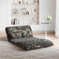 Fauteuil de sol ajustable Vert armée Tissu 583878583878