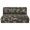 Fauteuil de sol ajustable Vert armée Tissu 583878583878
