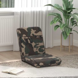 Fauteuil de sol ajustable Vert armée Tissu 583879583879