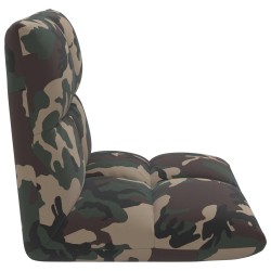 Fauteuil de sol ajustable Vert armée Tissu 583880583880