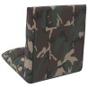 Fauteuil de sol ajustable Vert armée Tissu 583880583880