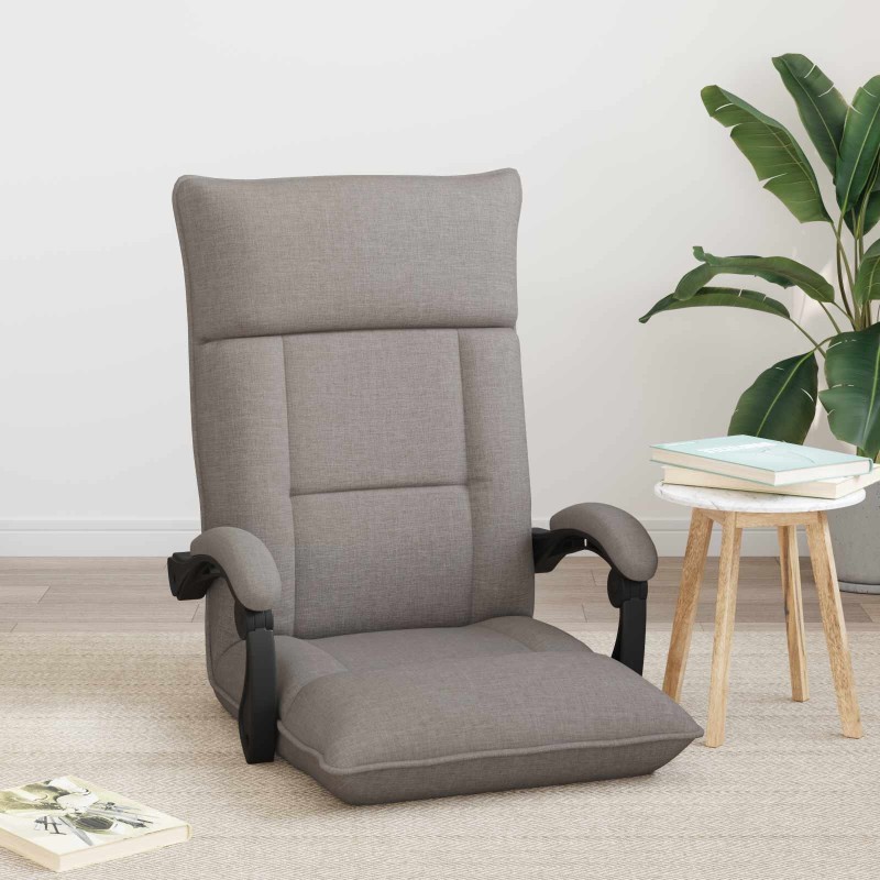 Fauteuil de sol ajustable Taupe Tissu 583881583881