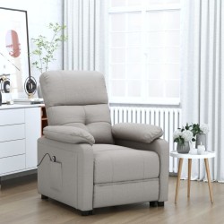 Fauteuil inclinable électrique Taupe Tissu 583883583883