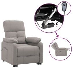 Fauteuil inclinable électrique Taupe Tissu 583883583883