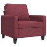 Fauteuil Rouge bordeaux 60 cm Tissu 583884583884