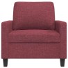 Fauteuil Rouge bordeaux 60 cm Tissu 583884583884