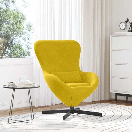 Fauteuil œuf Jaune 63 x 73 x 90 cm Velours 583885583885