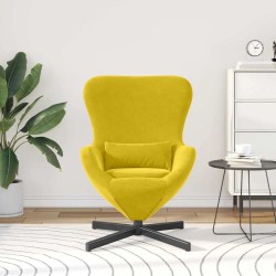 Fauteuil œuf Jaune 63 x 73 x 90 cm Velours 583885583885