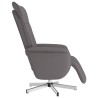 Fauteuil inclinable de massage repose-pieds gris similicuir 583889583889