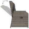 Salon de jardin 3 pcs avec coussins Gris Résine tressée 583890583890