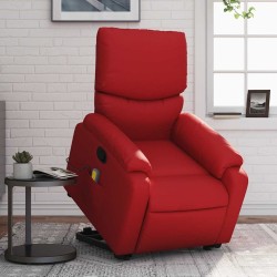 Fauteuil inclinable de massage Rouge Similicuir 583892583892