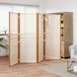 Cloison de séparation 4 panneaux Blanc crème 280x180 cm 583896583896