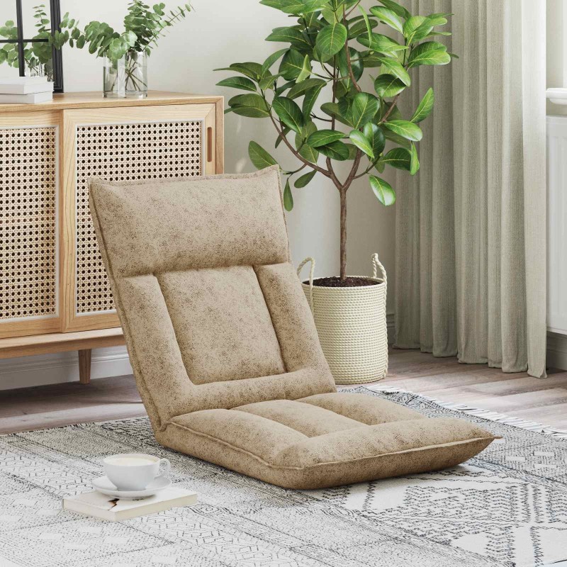 Fauteuil de sol ajustable Gris clair Tissu 583897583897