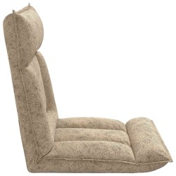 Fauteuil de sol ajustable Gris clair Tissu 583897583897