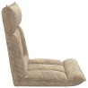 Fauteuil de sol ajustable Gris clair Tissu 583897583897