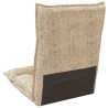 Fauteuil de sol ajustable Gris clair Tissu 583897583897