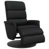 Fauteuil inclinable avec repose-pieds noir similicuir 583898583898