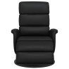 Fauteuil inclinable avec repose-pieds noir similicuir 583898583898