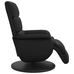 Fauteuil inclinable avec repose-pieds noir similicuir 583898583898