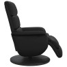 Fauteuil inclinable avec repose-pieds noir similicuir 583898583898