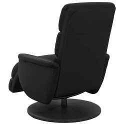 Fauteuil inclinable avec repose-pieds noir similicuir 583898583898