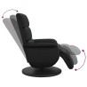 Fauteuil inclinable avec repose-pieds noir similicuir 583898583898