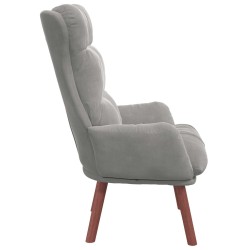 fauteuil Gris clair 69 x 74 x 93 cm Velours 583900583900