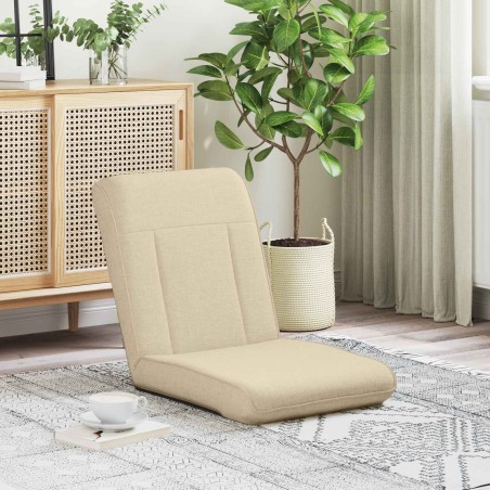 Fauteuil de sol ajustable Crème Tissu 583901583901