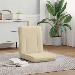 Fauteuil de sol ajustable Crème Tissu 583901583901