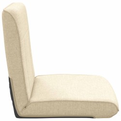 Fauteuil de sol ajustable Crème Tissu 583901583901