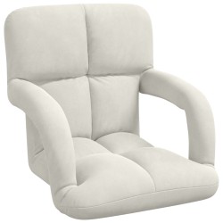 Fauteuil de sol ajustable Crème Velours 583902583902