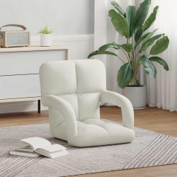 Fauteuil de sol ajustable Crème Velours 583902583902